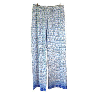 Kenny Dana Palazzo Pants Sanibel Border Peri Women's Size M NWT Beach UPF50